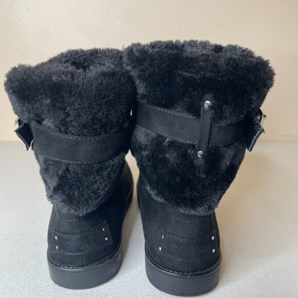 G by Guess Aussie Faux Fur Black Booties Size 7 - Picture 15 of 16